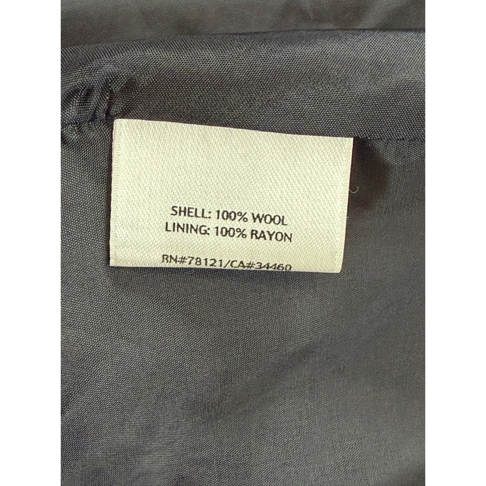 Eileen Fisher Black 100% Italian Wool Open Front Blazer Jacket Womens Large L - Picture 5 of 10